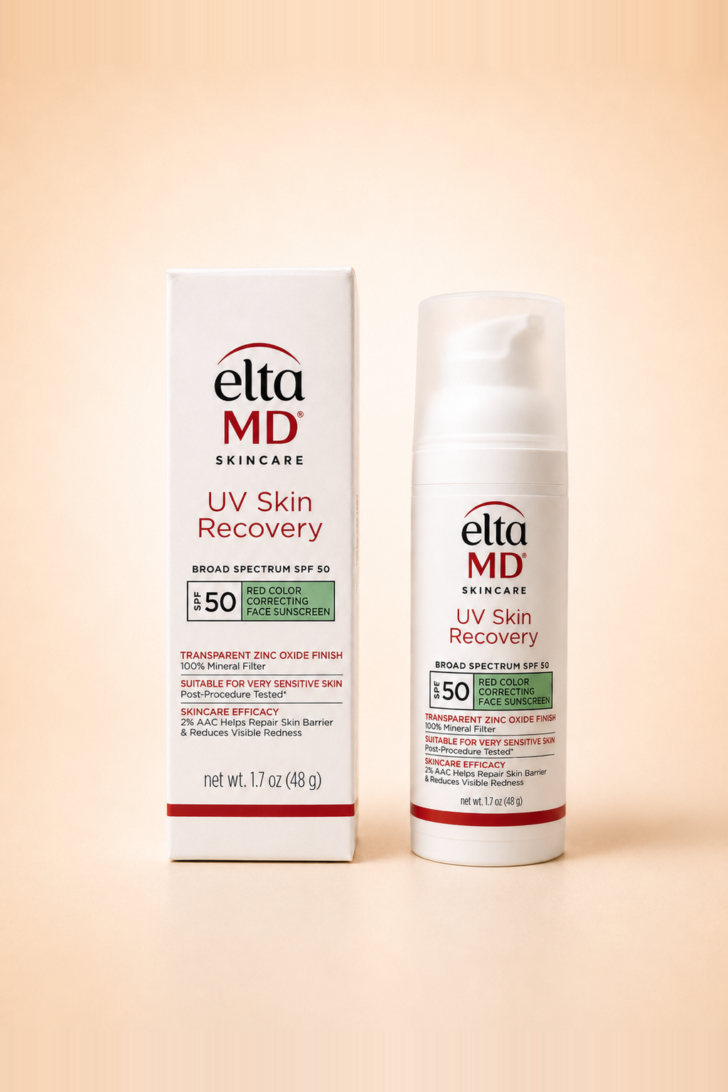 EltaMD UV Skin Recovery Red Color Correcting Green Tint Broad Spectrum SPF 50