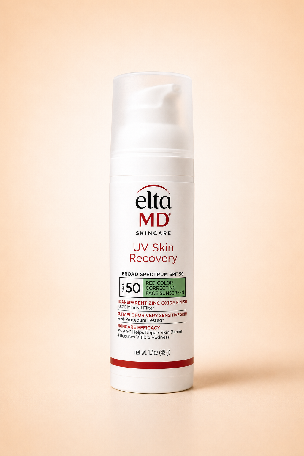 EltaMD UV Skin Recovery Red Color Correcting Green Tint Broad Spectrum SPF 50